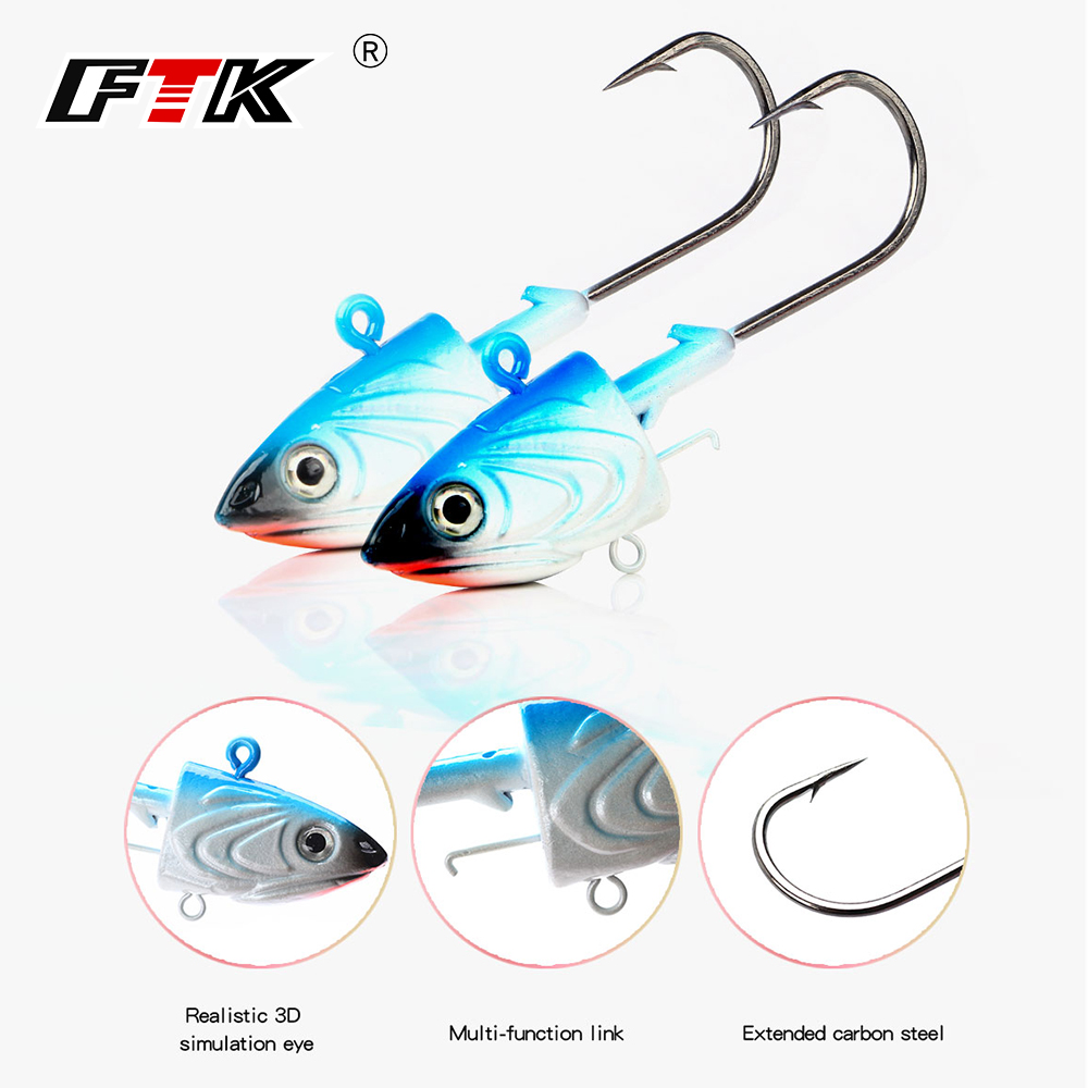 Fishing Lure Soft Plastic - FTK 2 Buah Kail Pancing Kepala