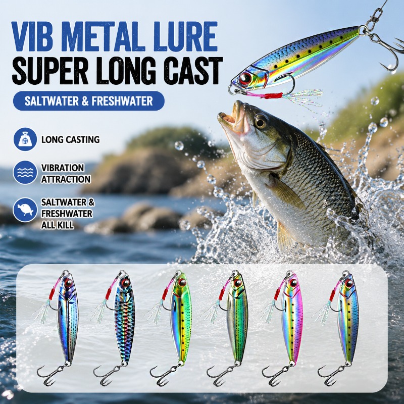 Umpan Pancing Logam 3D Print V - Fishing Lure Blade Bait ulasan dan harga