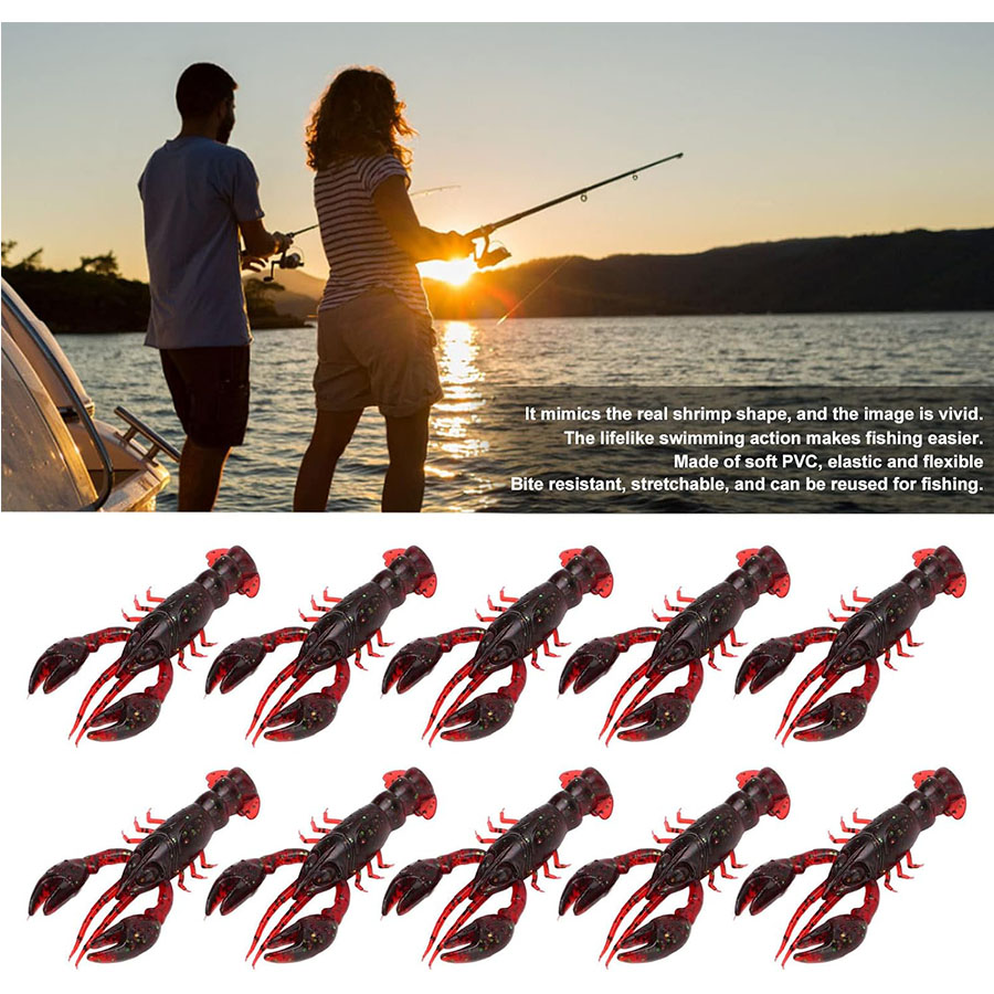 20 Buah Umpan Buatan Udang Uda - Fishing Lure Swimbait ulasan dan harga
